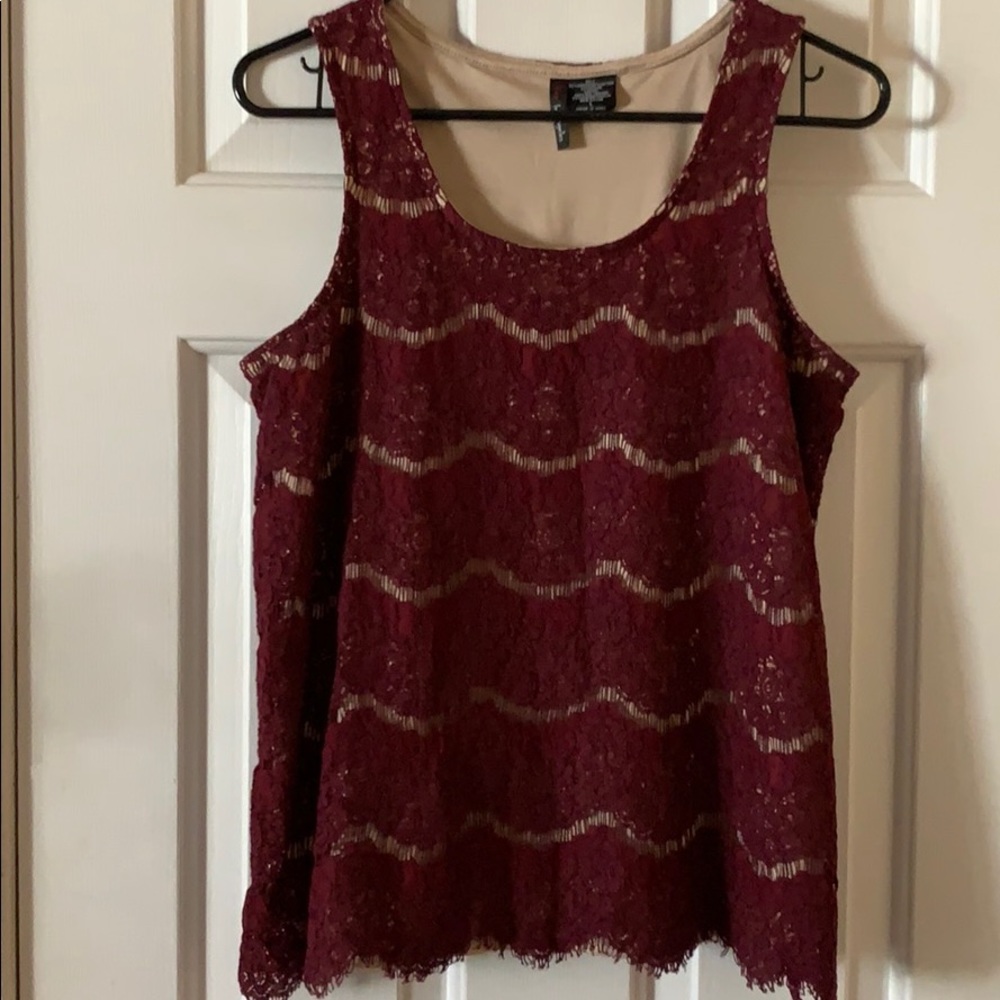 Burgundy Lace top